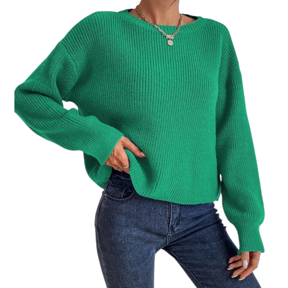 Pink Lily Kelly Green Very Soft Crew Neck Sweater Size XL/ L NWOT